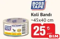 BOSS TAPE KOLİ BANDI 45X40 CM indirimli fiyat BOSS TAPE KOLİ BANDI 45X40 CM fiyat ve kampanya bilgisi